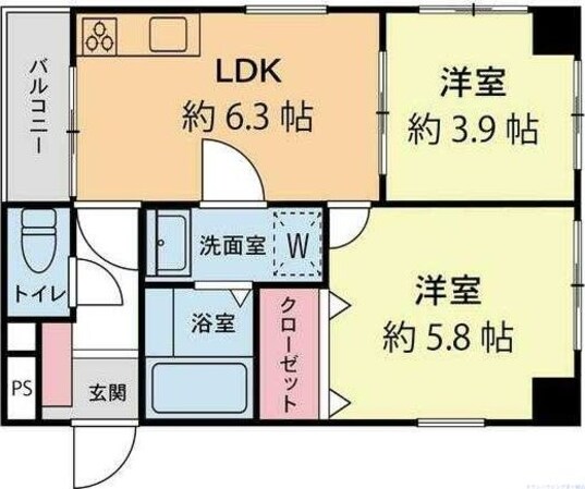 ニューリーフ明石町の物件間取画像